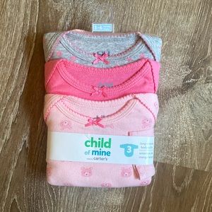 NWT Carter’s | 3-6month long sleeve bodysuits pink